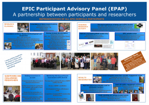 EPIC Participant Advisory Panel Poster 1