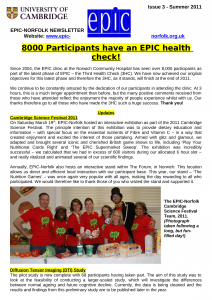 EPIC-Norfolk Newsletter Summer 2011