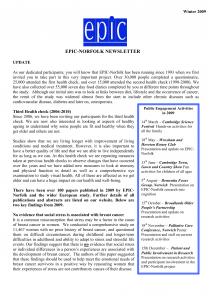 EPIC-Norfolk Newsletter Winter 2009